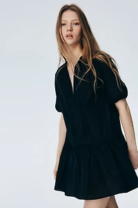 Flared-Hem Dress