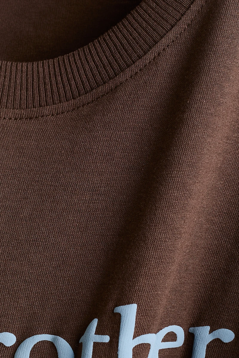 Cotton T-Shirt with Printed Motif