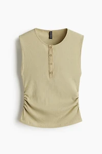 Draped Sleeveless Top