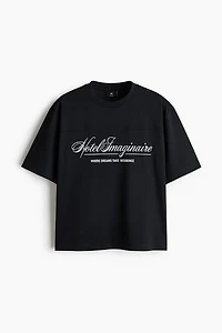 Oversized Printed Mesh T-Shirt