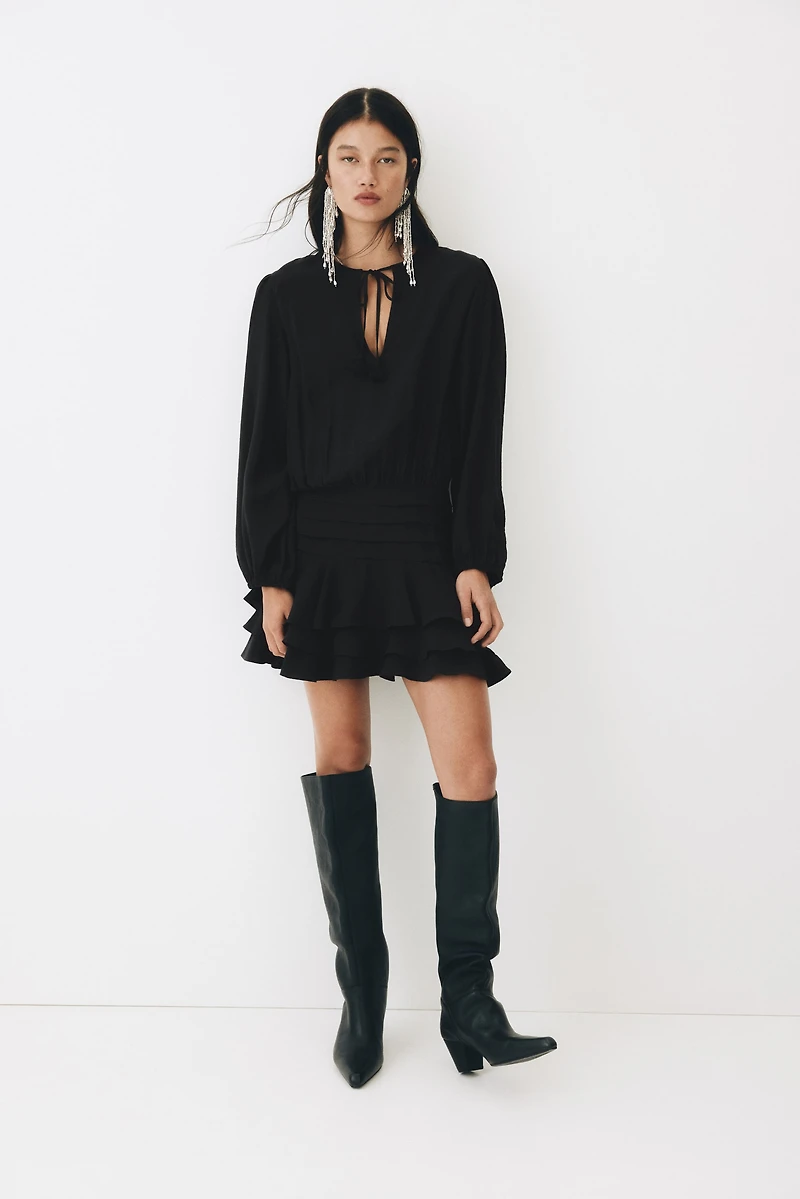 Dress with Tiered Skirt