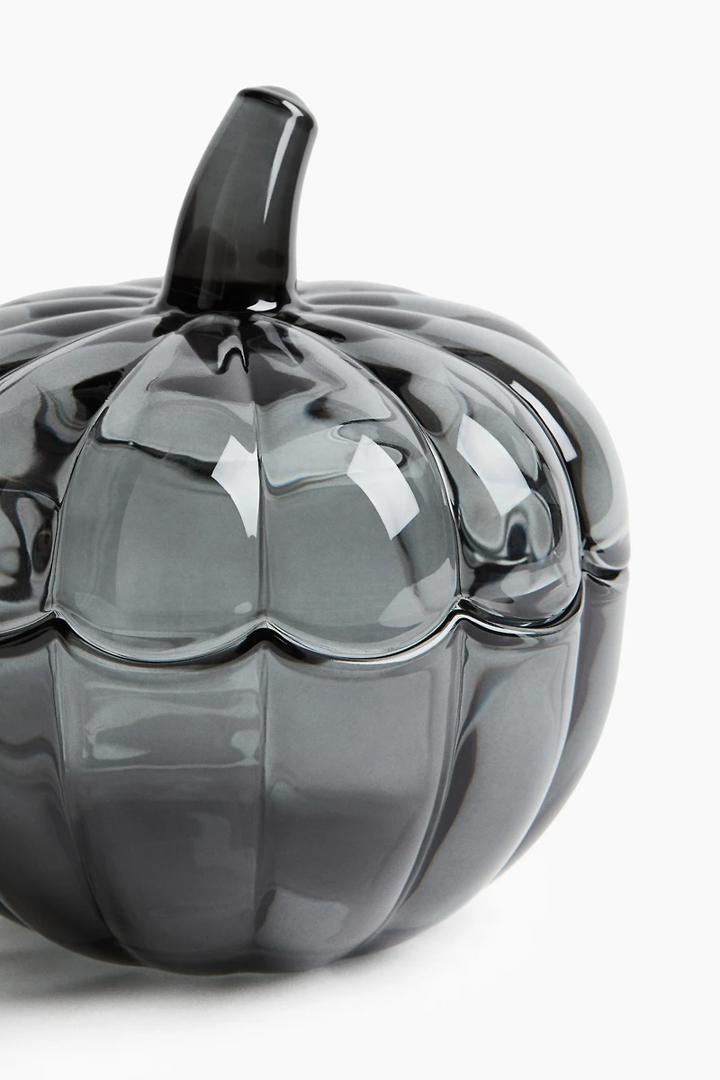 Pot en verre en forme de citrouille