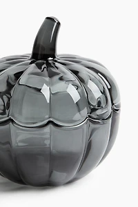 Pot en verre en forme de citrouille