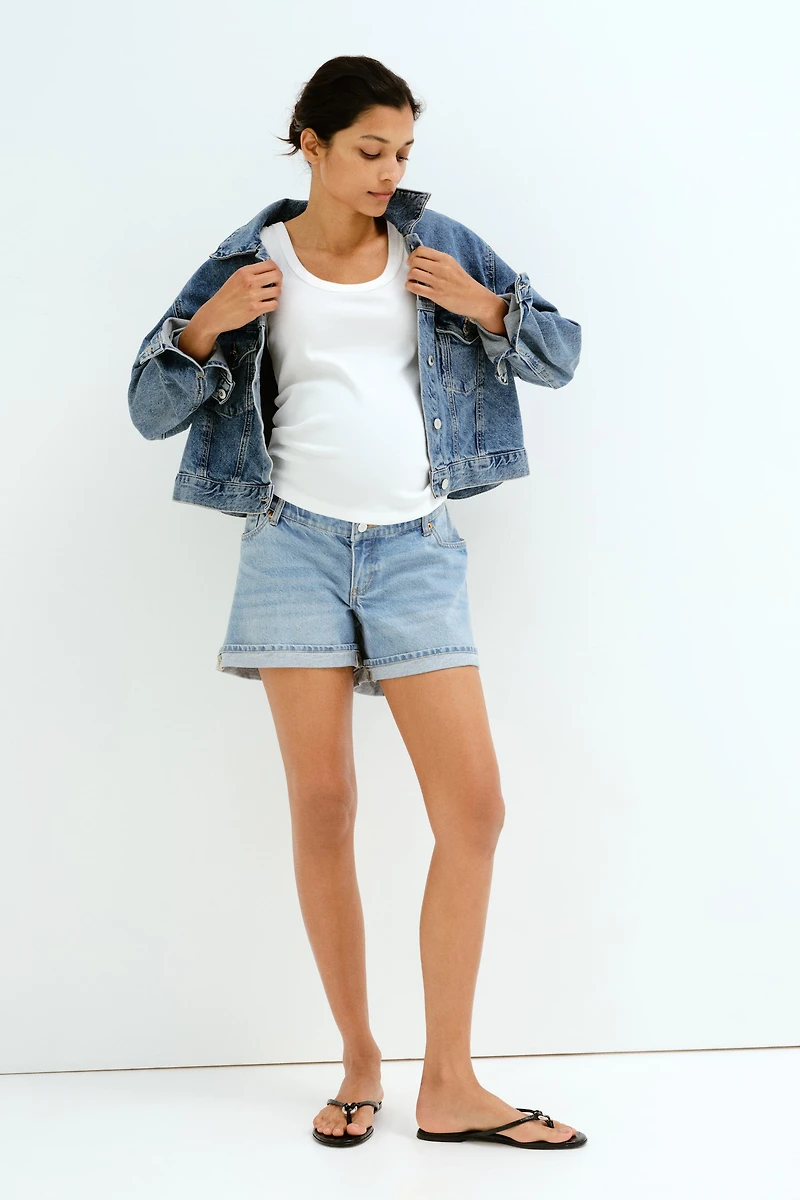 MAMA Denim Shorts