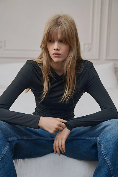 Haut en jersey à effet drapé