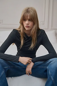 Haut en jersey à effet drapé