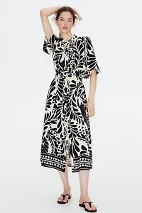 Tie-belt Shirt Dress