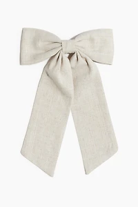 Barrette avec boucle en lin mélangé