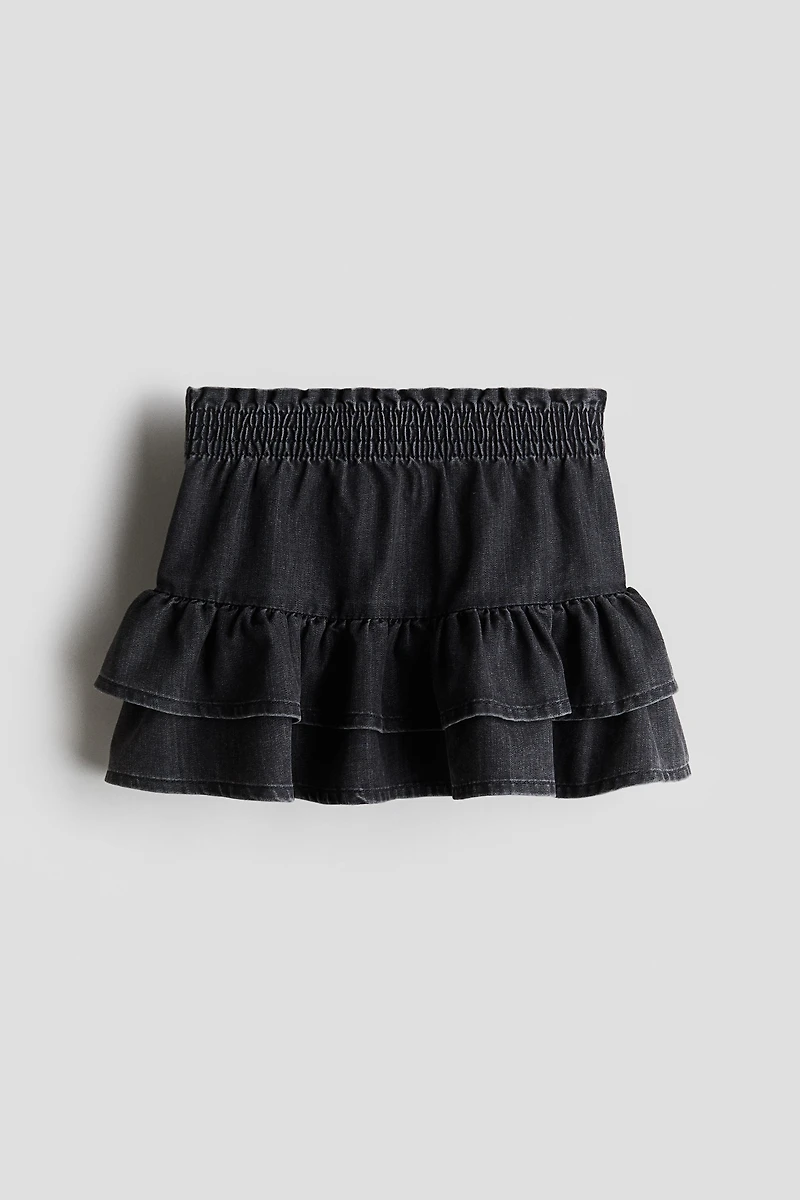 Tiered Denim Skirt