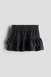 Tiered Denim Skirt