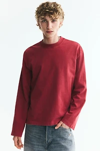 Boxy Relaxed-Fit Long-Sleeved T-Shirt