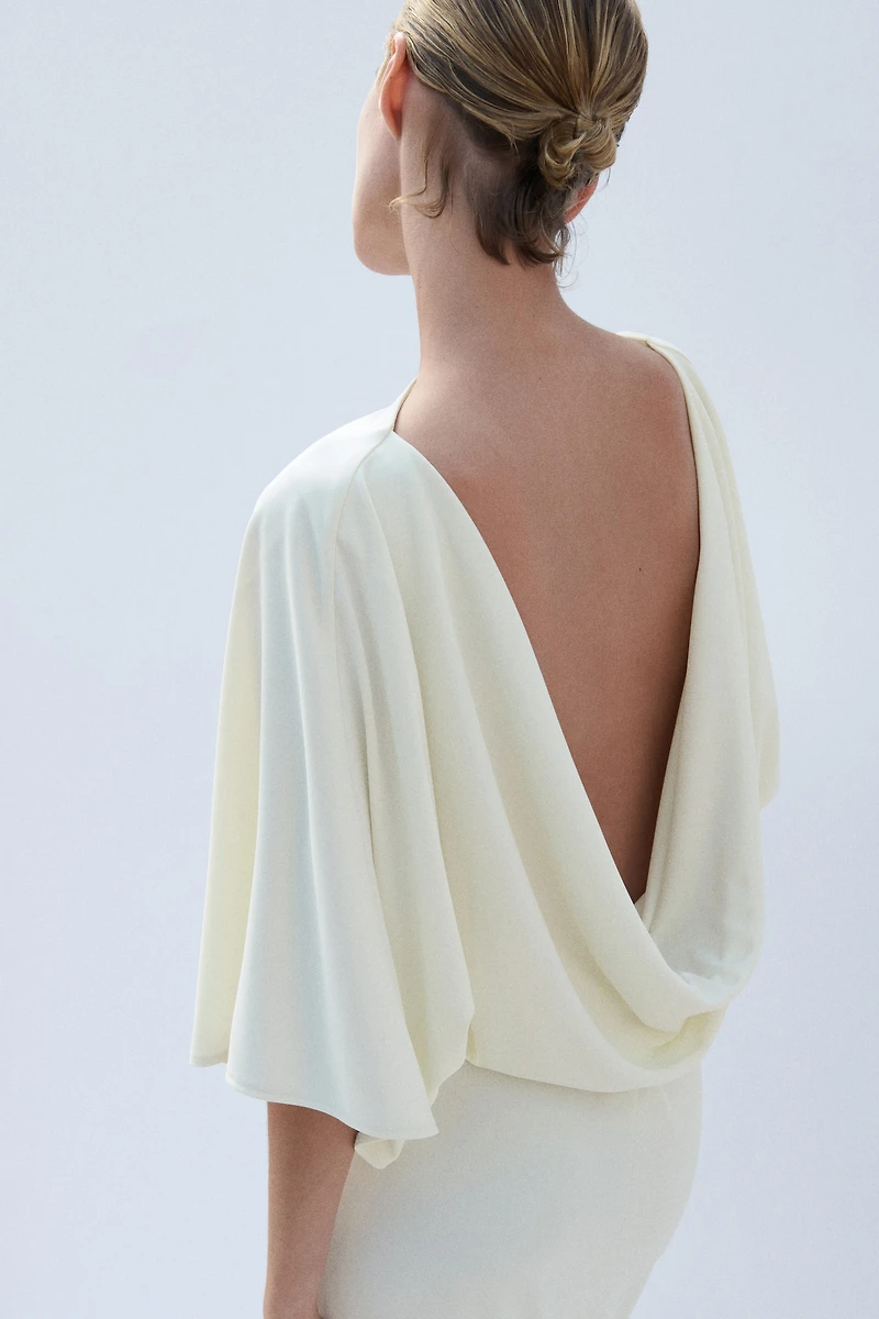 Robe maxi à effet drapé
