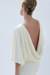 Robe maxi à effet drapé