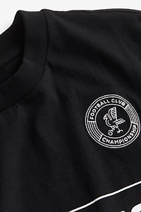 Oversized Motif-detail T-shirt