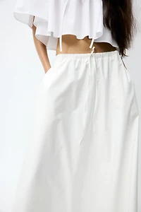 Jupe maxi en popeline de coton