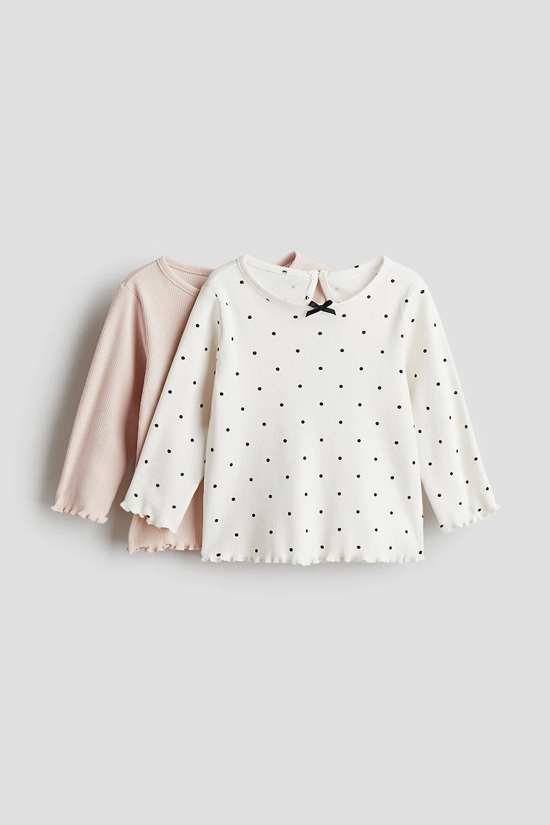 2-pack Ribbed Jersey Tops