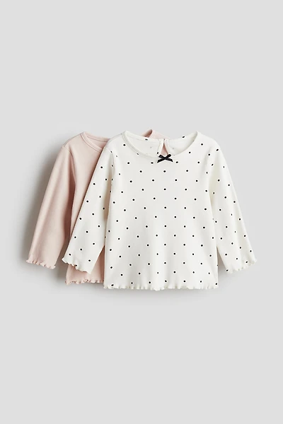2-pack Ribbed Jersey Tops