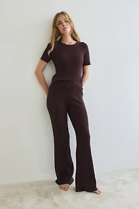 Haut en tricot torsadé