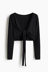 Cropped Long-Sleeved Yoga Top