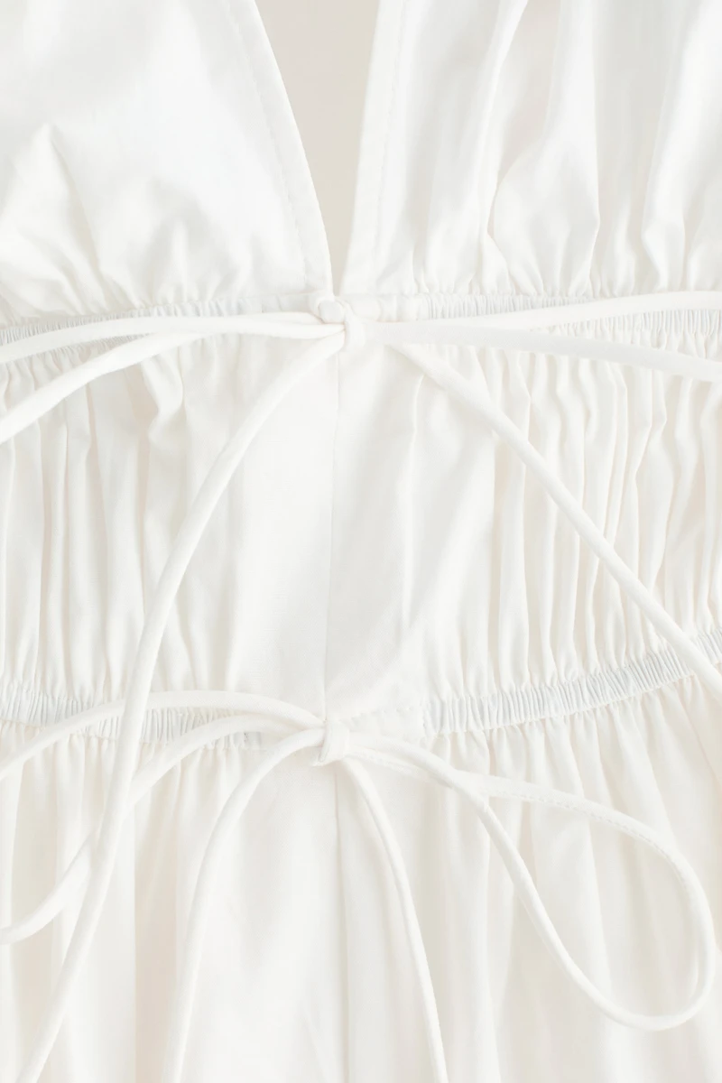 Drawstring-Detail Halterneck Dress