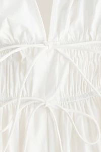 Drawstring-Detail Halterneck Dress