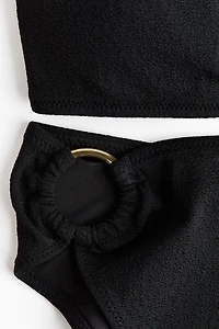 Padded-Cup High-Leg Cutout Swimsuit