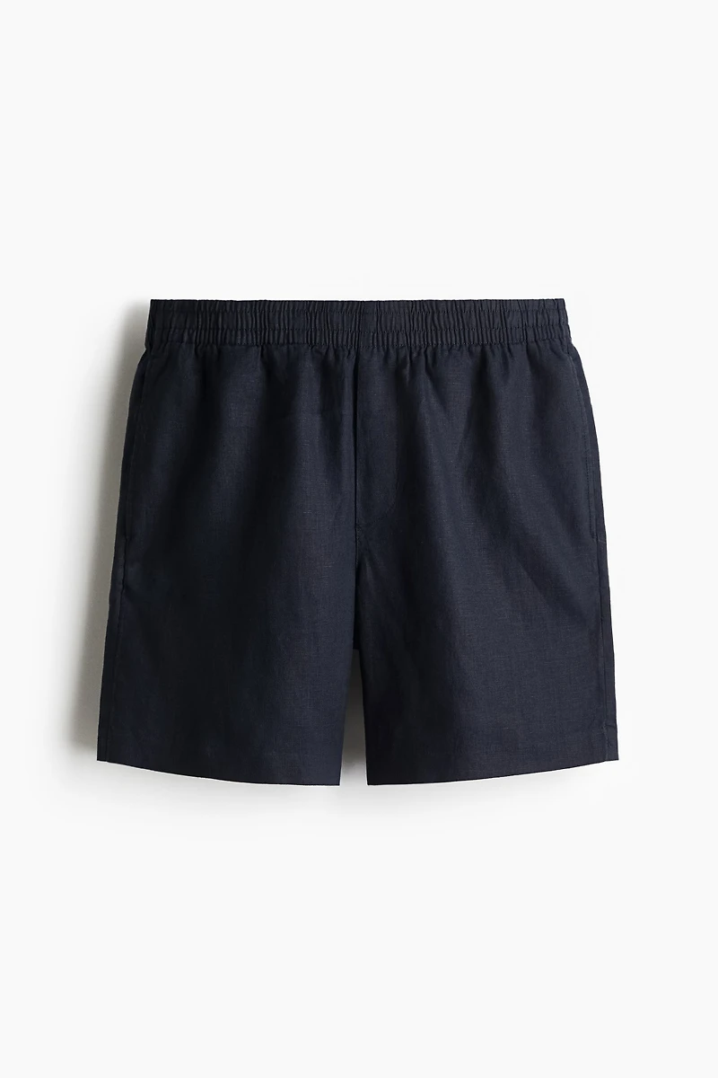 Regular-Fit Linen Shorts