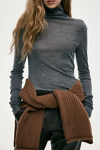 Wool Turtleneck Top
