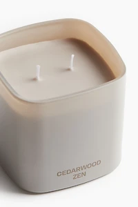 Grande bougie parfumée avec pot en verre