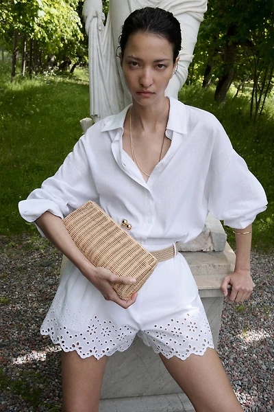 Rattan Clutch Bag