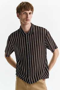 Chemise classique en tricot texturé