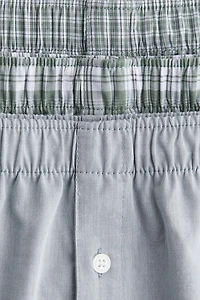 3-Pack Woven Cotton Boxer Shorts
