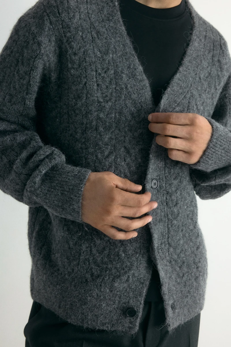 Gilet ample en laine mélangée