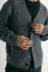 Gilet ample en laine mélangée