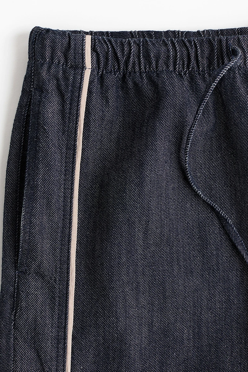 Denim Drawstring Pants