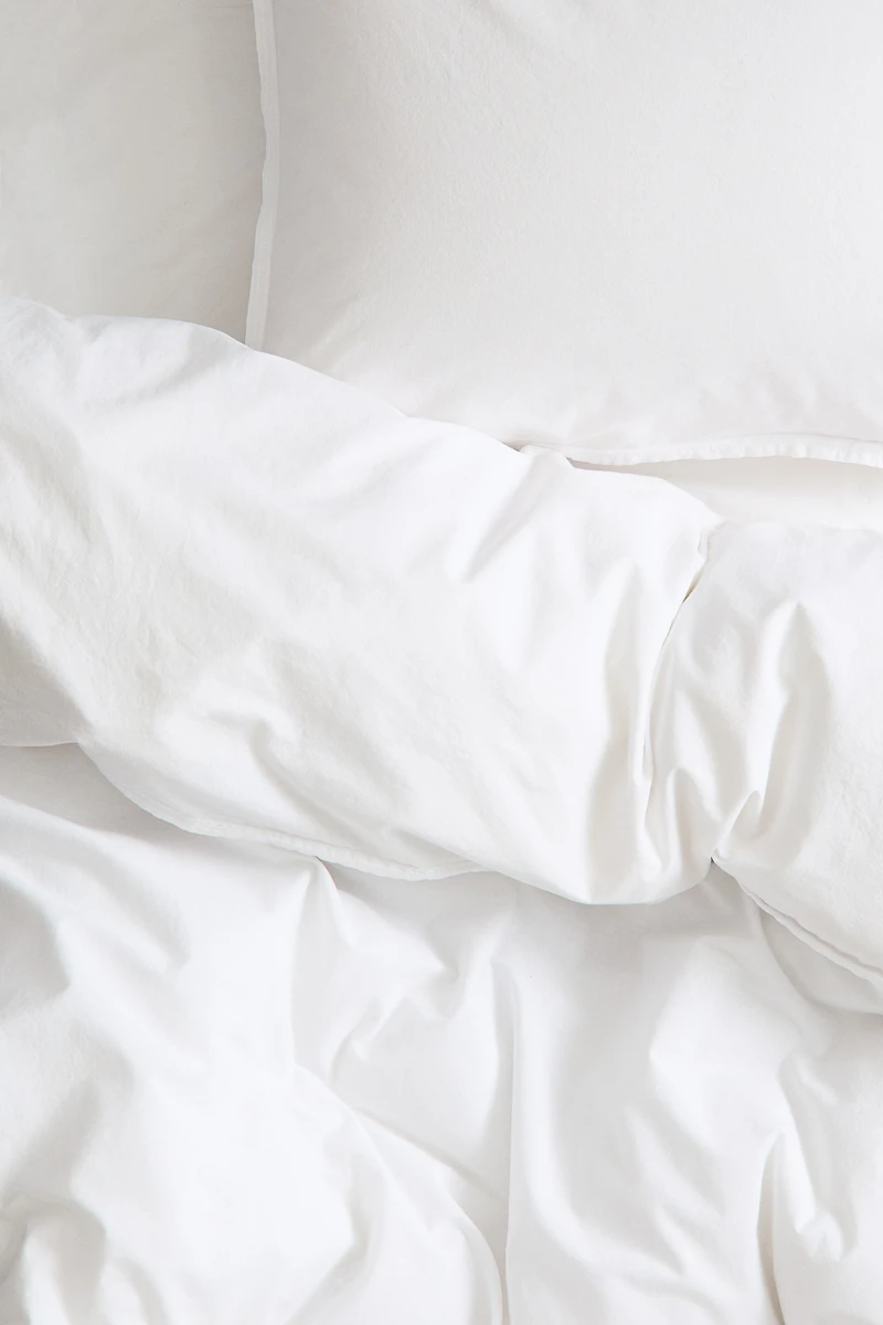 Washed Cotton Twin Duvet Cover Set