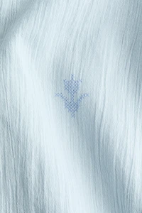 Pantalon en coton froissé