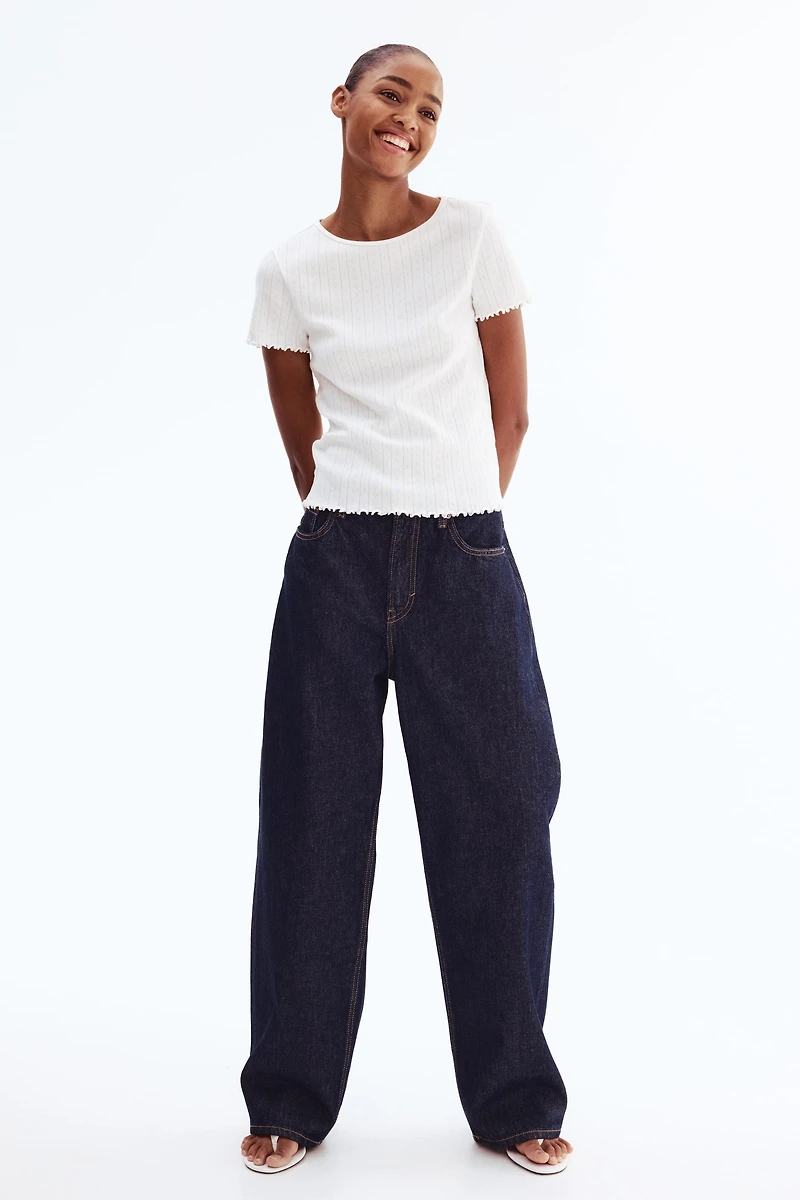 Pointelle Jersey Top