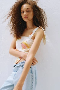 Scarf-Look One-Shoulder Top