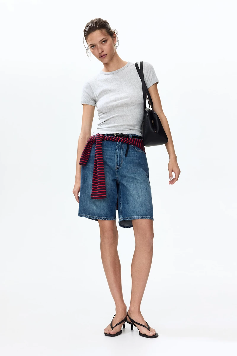 Pointelle-Knit T-Shirt