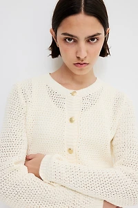 Textured-Knit Cardigan