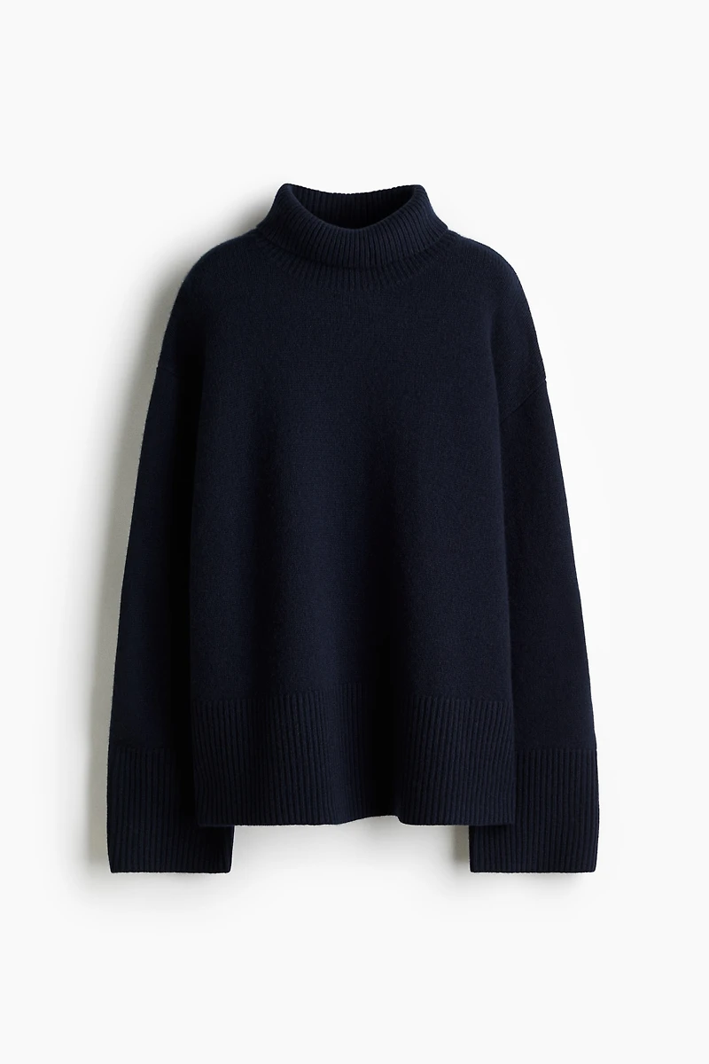 Cashmere-Blend Turtleneck Sweater