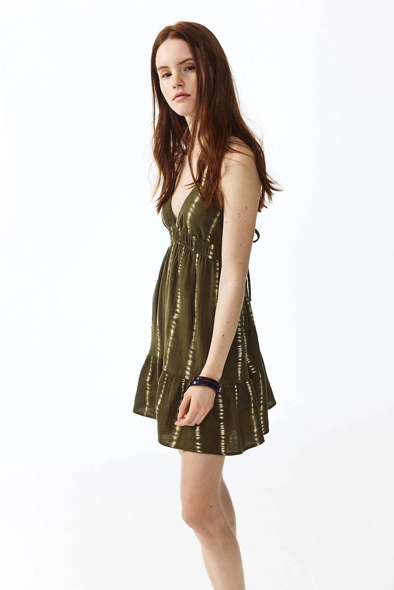 Open-Back Muslin Dress