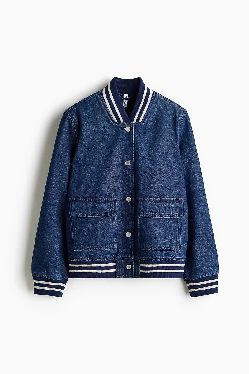 Veste de baseball en denim