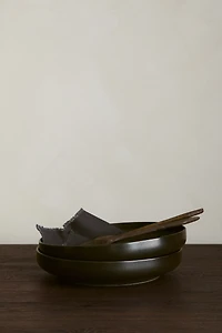 Reactive-Glaze Stoneware Serving Bowl