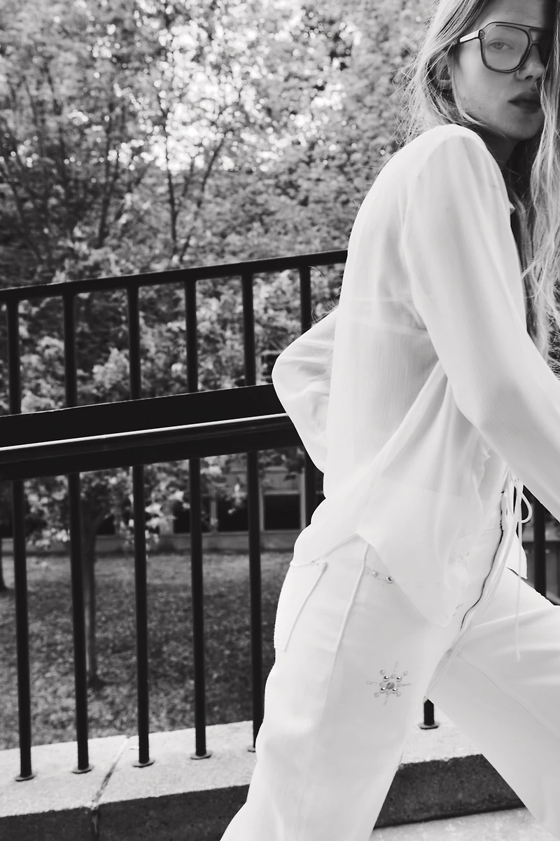 Studded Wide Ultra High Jeans