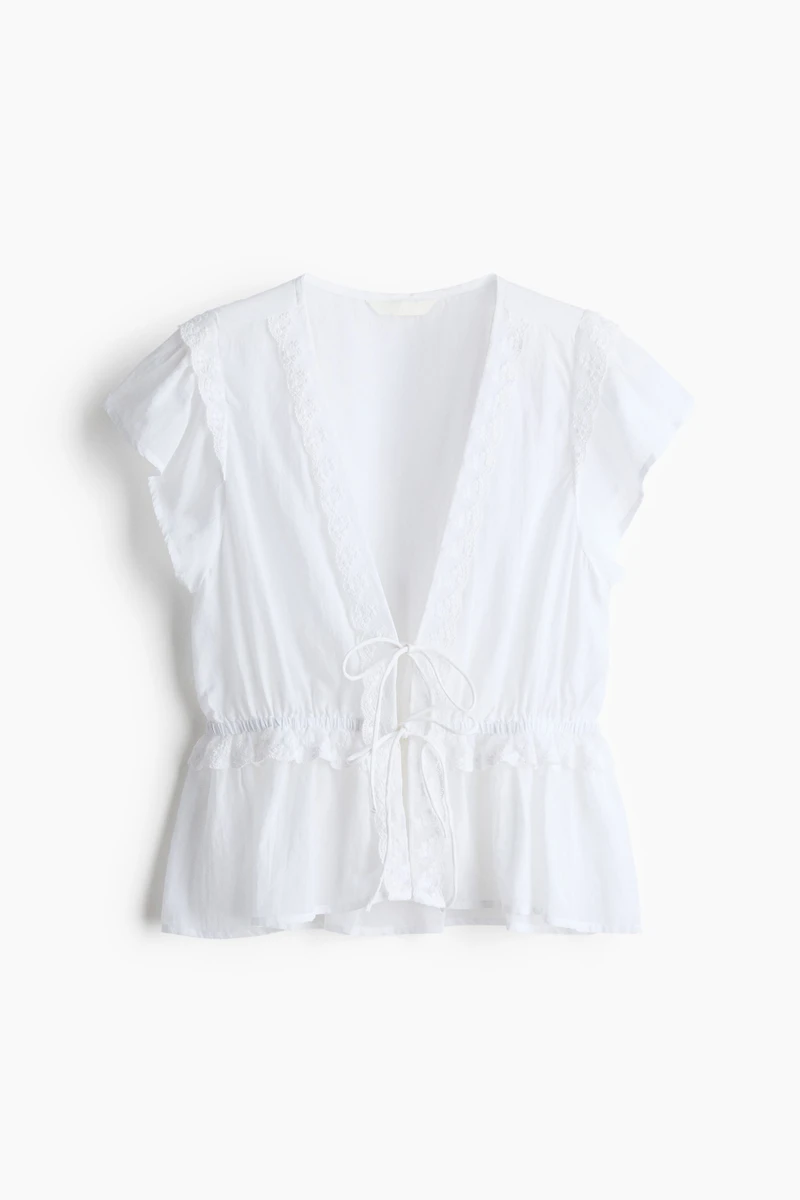 Ruffle-Trimmed Blouse