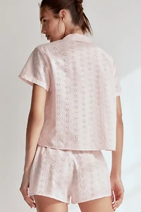 Pajamas with Eyelet Embroidery