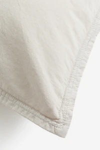 Taie d'oreiller en coton lavé