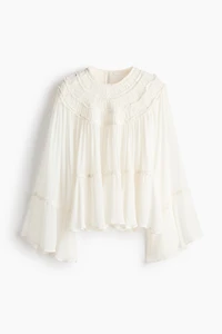 Ruffled Viscose Blouse